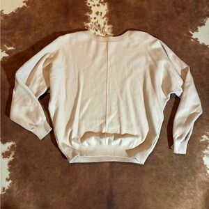 Magaschoni Cream Women's Cowl Neck Sweater